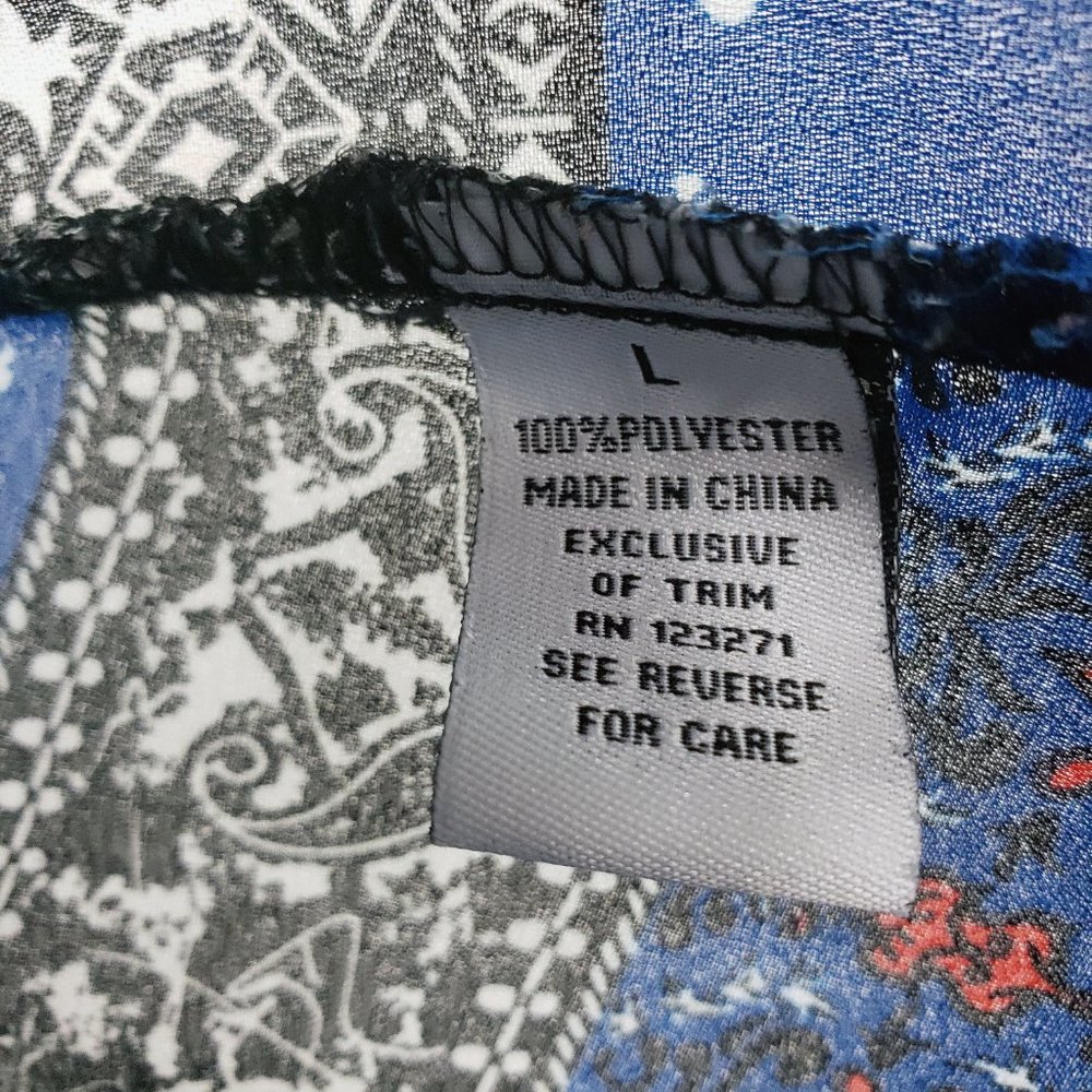 Wishful Park Women's Blue Long Sleeve Scoop Neck Large Top Tunic Shirt Blouse - Picture 10 of 12